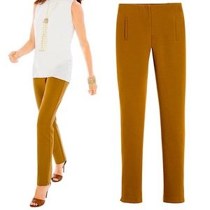 Chico’s Juliet Ankle Ultimate Fit Stretch Elastic Tan Pants